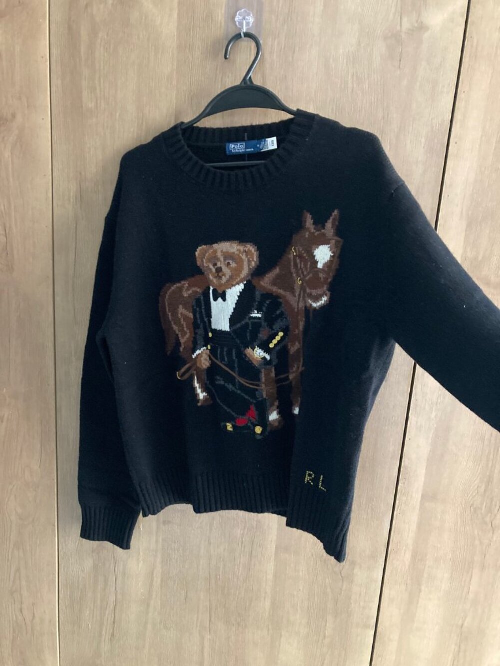 Ralph Lauren Tuxedo Bear Horse Knit Sweater - Picture 6 of 8